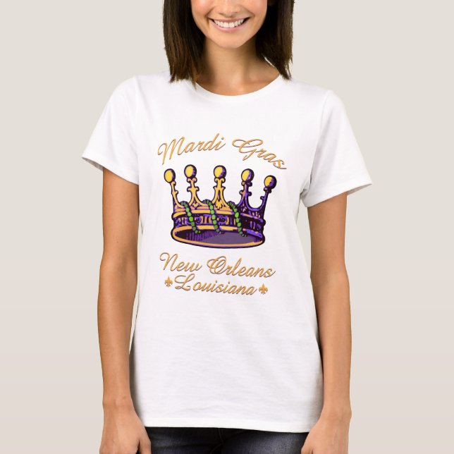 Mardi Gras Crown apparel and gifts T-Shirt (Front)
