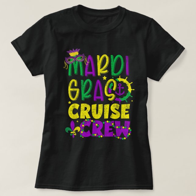 Mardi Gras Cruise 2022 Matching Family Carnival Ho T-Shirt (Design Front)