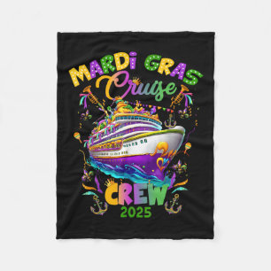 Mardi Gras Cruise 2025 Family Matching Party New O Fleece Blanket