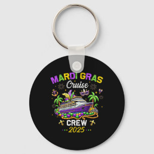 Mardi Gras Cruise 2025 Vintage Family Matching Tri Key Ring