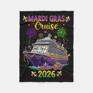 Mardi Gras Cruise Carnival Orleans Design Fleece Blanket