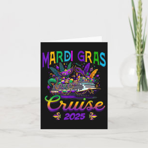 Mardi Gras Cruise Crew 2025 Family Matching Trip V Card