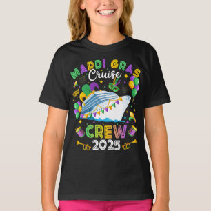 Mardi Gras Cruise Crew 2025 Matching Girl T-Shirt