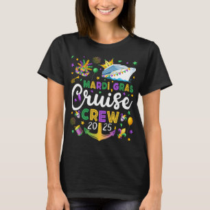 Mardi Gras Cruise Crew 2025 Matching Women T-Shirt