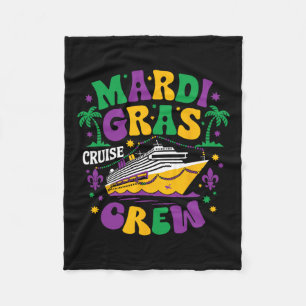 Mardi Gras Cruise Crew 2025 Trip Family Matching C Fleece Blanket