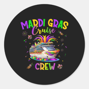 Mardi Gras Cruise Crew 2025 Trip New Orleans Famil Classic Round Sticker