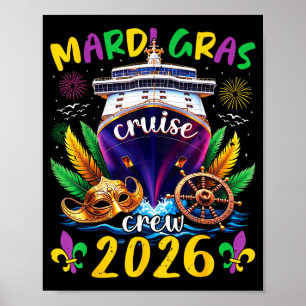 Mardi gras cruise crew 2026 family matching new poster
