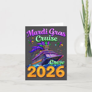 Mardi Gras Cruise Crew 2026 Trip New Orleans Famil Card
