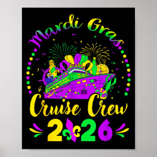 Mardi Gras Cruise Crew 2026 Trip New Orleans Famil Poster