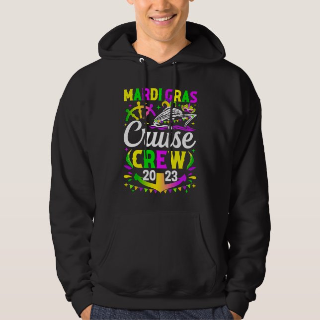 Mardi Gras Cruise Crew Cruising Squad Beads Cruise Hoodie (Front)