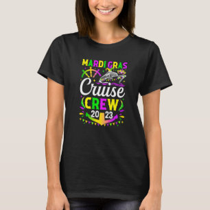 Mardi Gras Cruise Crew Cruising Squad Beads Cruise T-Shirt
