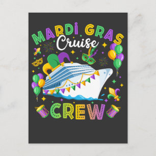Mardi Gras Cruise Crew Matching Postcard