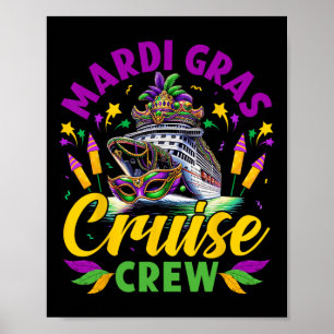 Mardi Gras Cruise Crew Trip New Orleans Family Mat Poster