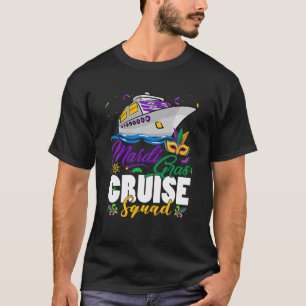 Mardi Gras Cruise Cruising Mask Beads Jester Hat F T-Shirt