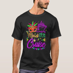 Mardi Gras Cruise Cruising Mask Cruise Ship Party  T-Shirt