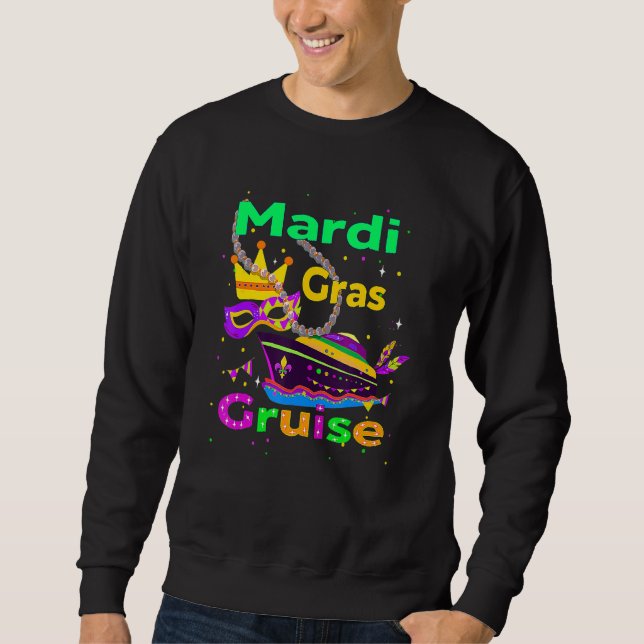 Mardi Gras Cruise Cruising Mask Design 2023 Matchi Sweatshirt (Front)