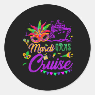 Mardi Gras Cruise Mardi Gras Cruise Ship Party Cos Classic Round Sticker
