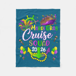 Mardi Gras Cruise Ship Family Fleece Blanket