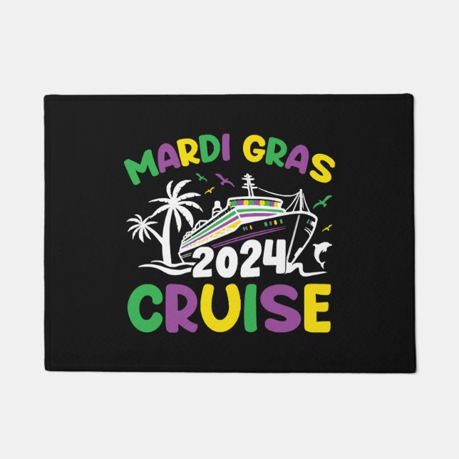 Mardi Gras Cruise Squad Doormat (Front)