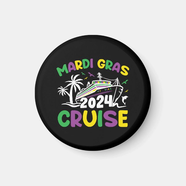 Mardi Gras Cruise Squad Magnet (Front)