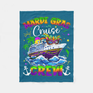 Mardi Gras Cruise Squad Matching Fleece Blanket