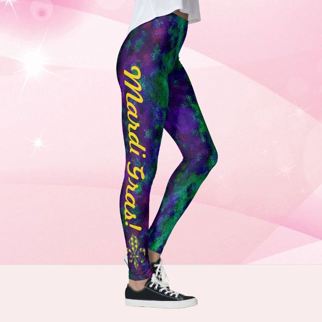 Mardi Gras Custom NAME Women's Leggings Pants (Creator Uploaded)