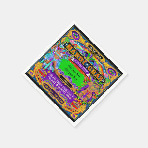Mardi Gras Customised Cocktail Napkins