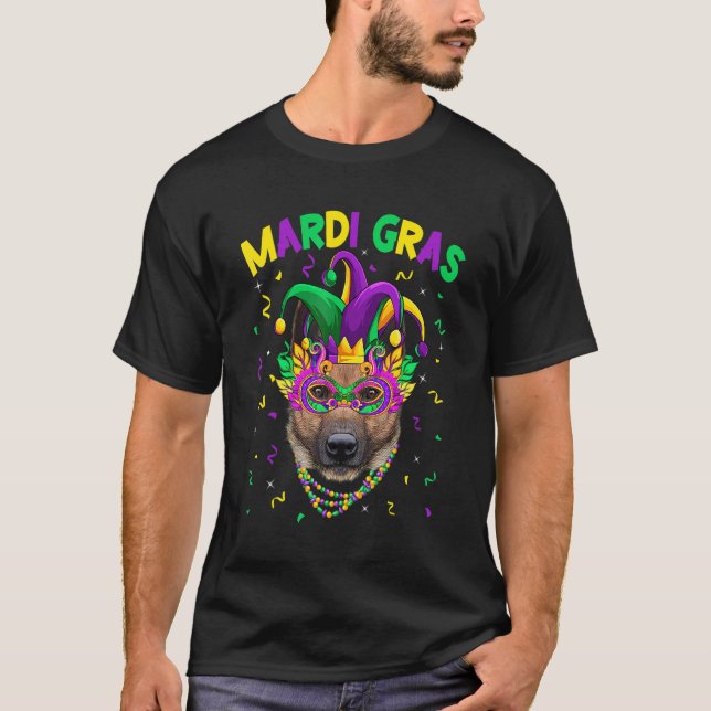 Mardi Gras Cute Australian Cattle Dog Lover Jester T-Shirt (Front)