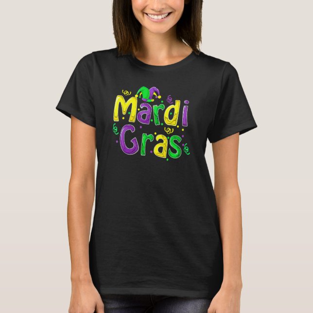 Mardi Gras Cute Carnival Fat Tuesday Funny_4 T-Shirt (Front)