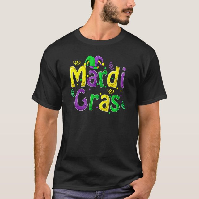 Mardi Gras Cute Carnival Fat Tuesday Funny_5 T-Shirt (Front)