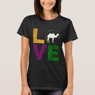 Mardi Gras Cute I Love Camel Animals T-Shirt