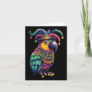 Mardi Gras Cute Parrot Mask Costume Outfit Women G Card