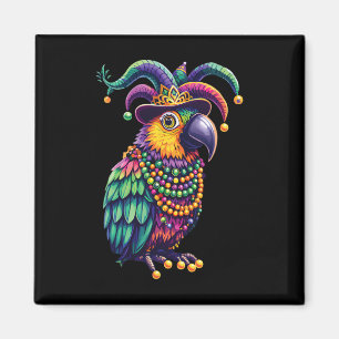 Mardi Gras Cute Parrot Mask Costume Outfit Women G Magnet