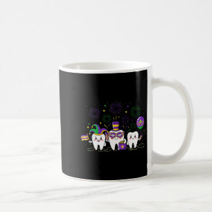 Mardi Gras Cute Three Teeth Beads Mardi Gras Denti Coffee Mug