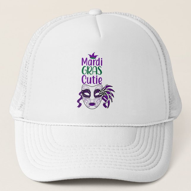 Mardi Gras Cutie Trucker Hat (Front)