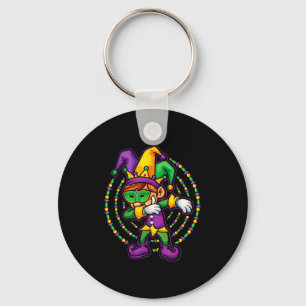 Mardi Gras Dabbing Boys Kids Gift Funny New Orlean Key Ring