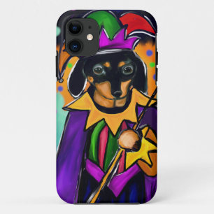 MARDI GRAS DACHSHUND iPhone 11 CASE