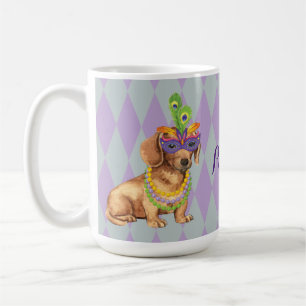 Mardi Gras Dachshund Coffee Mug