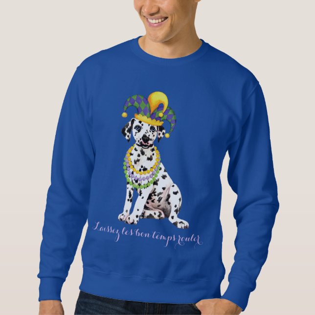 Mardi Gras Dalmatian Sweatshirt (Front)