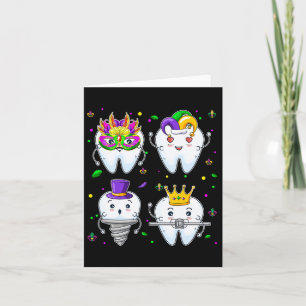 Mardi Gras Dental Squad Group Matching Mardi Gras Card