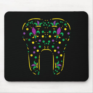 Mardi Gras Dentist Tooth Outfit Teeth Dental Men W Mouse Pad
