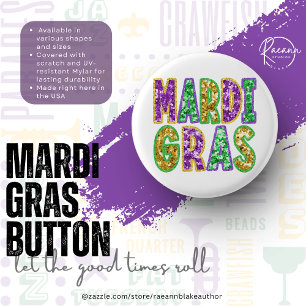Mardi Gras Design Button