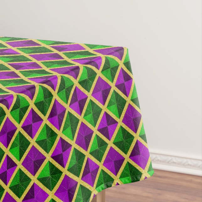 Mardi Gras Diamond Tablecloth (In Situ)