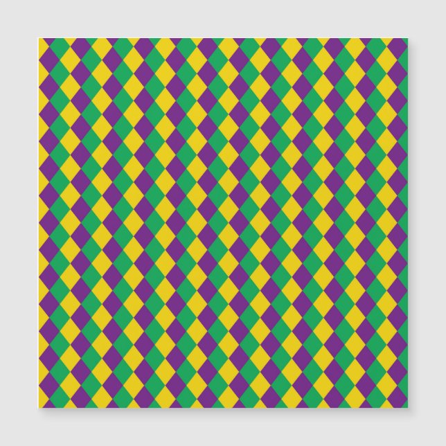 Mardi Gras Diamonds: Vibrant Festive Pattern (Front)