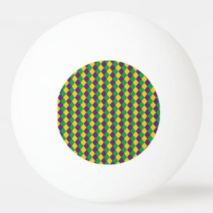 Mardi Gras Diamonds: Vibrant Festive Pattern Ping Pong Ball