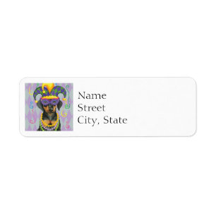Mardi Gras Dobe Return Address Label