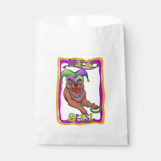 Mardi Gras Dog Favour Bag (Front)