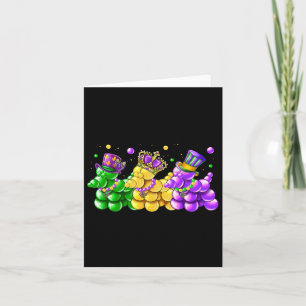Mardi Gras Dogs Carnival Party Women Card