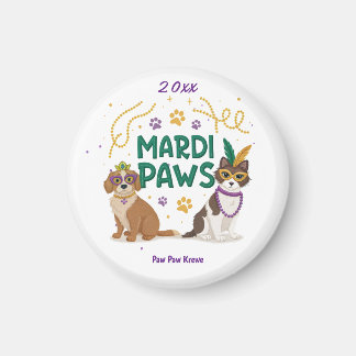 Mardi Gras Dogs Magnet