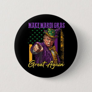 Mardi Gras Donald Trump Funny Mardi Gras American 6 Cm Round Badge